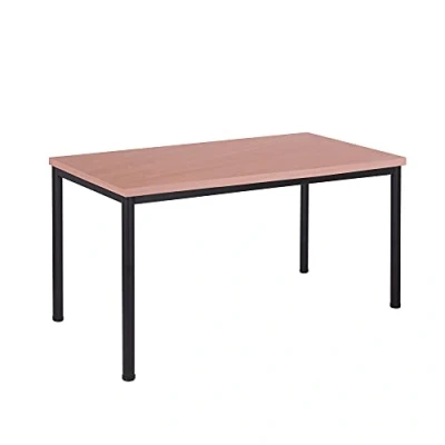 Abbildung von Schreibtisch u. Besprechungstisch mit schwarzem Tischgestell Konferenztisch Bürotisch Computertisch Mehrzwecktisch Arbeitstisch PC Tisch Homeoffice (buche, 120 x 80 77,5 cm)