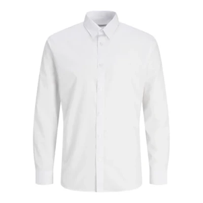 Abbildung von JJ REBEL Herren Jrebgavin Solid Shirt Ls Noos Hemd, Weiß, XS EU