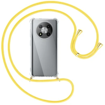 Abbildung von mtb more energy® Handykette kompatibel mit ZTE Blade A73 5G (6.52&#039;&#039;) gelb/Metallteile: Gold Smartphone Hülle zum Umhängen TPU Case