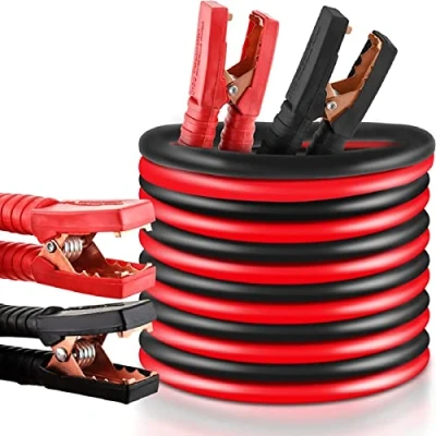 Abbildung von KingSaid 2 x 6m 12mm 20mm² Starthilfekabel 12 Volt/24 Volt 1500 Amp Überbrückungskabel Auto Starterkabel mit 4 vollisolierte Polzangen für Benzin Dieselmotoren PKW LKW