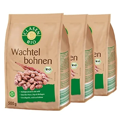 Abbildung von 3x CLASEN BIO Wachtelbohnen 500 g