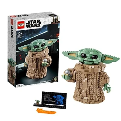 Abbildung von LEGO 75318 STAR WARS: THE Mandalorian Child BABY YODA Figure Display Model Blockspielzeug für Kinder, Größe: One Size, Mehrfarben