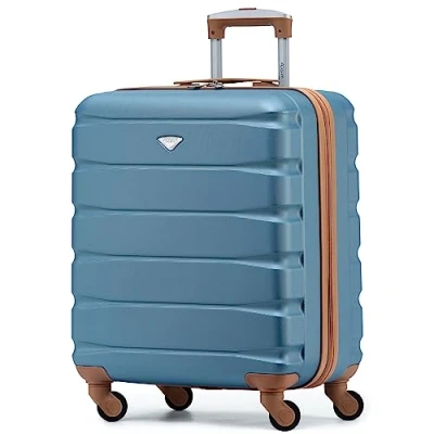 Abbildung von Flight Knight Leichte 4 Rad ABS Hartschalenkoffer, Handgepack, zugelassen fur Fluggesellschaften, einschließlich British Airways, und maximale große easyJet, Handgepacktasche 56x45x25 cm