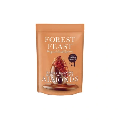 Abbildung von Forest Feast Mandeln umhüllt von Milchschokolade und gesalzenem Karamell, 120 g