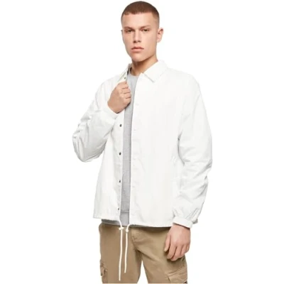 Abbildung von Build Your Brand Mens BY128 Coach Jacket, White, 4XL