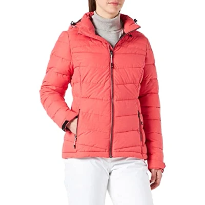 Abbildung von Killtec Damen Jacke In Daunenoptik Skane WMN Quilted JCKT A Damenjacke mit abzippbarer Kapuze Übergangsjacke ist wasserabweisend Steppjacke, himbeere, 44, 35615 000