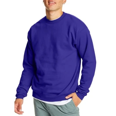 Abbildung von Hanes Herren EcoSmart Fleece, Pullover Crewneck Or 2 Pack Sweatshirt, Violett, 1 Stück, X Large