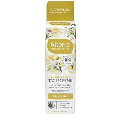 Abbildung von Alterra Naturkosmetik Premium Tagescreme Bio Edelweiss mit essentiellen Omega Lipiden für sehr reife Haut Inhalt: 50ml