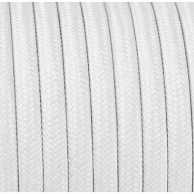 Abbildung von Textilkabel Weiß [2x1,5] 10 Meter 2 adrig Stoffkabel Pendelleitung Lampenkabel Textile Cable 2G1,5