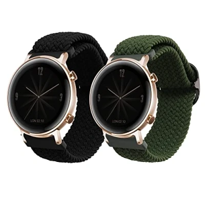 Abbildung von kwmobile Uhrenarmband Sportband für Huawei Watch GT3 (42mm) / GT2 2, 2x Nylon Fitnesstracker Sportarmband Band