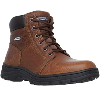 Abbildung von Skechers Herren Workshire Kampfstiefel, Black Embossed Leather, 46 EU