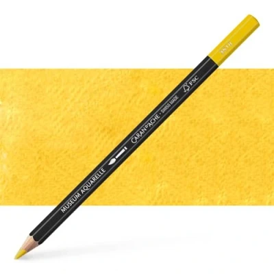 Abbildung von Caran d&#039;Ache Museum Aquarelle Bleistift 3510.025/ NR 025 GREEN OCHRE/GRUNOCKER FSC (1 Stück/ (Pack of 1)
