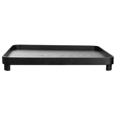 Abbildung von ASA Selection wood schwarz Tablett auf Fuß 45,5 x 36cm