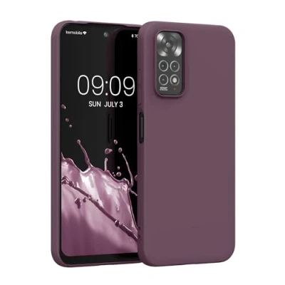 Abbildung von kwmobile Hülle kompatibel mit Xiaomi Redmi Note 11 / 11S weiches TPU Silikon Case Cover geeignet für kabelloses Laden Helle Iris