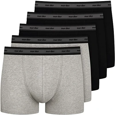 Abbildung von NUR DER 5PACK Panties, Herren, Größe: Medium, Schwarz graumelange