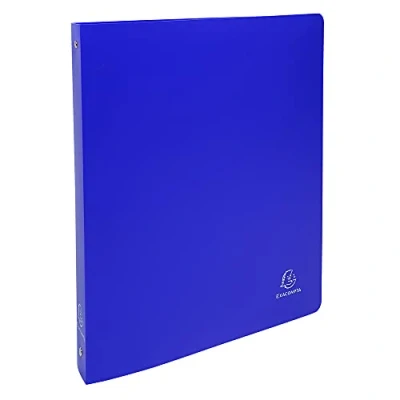 Abbildung von Exacompta 51699E Ringbuch OPAK DIN A4 aus Kunststoff 4 Ringe 30mm breit 1 Stück Zufallsfarbe ideal für Schule und Büro Ringhefter Ringordner Ringbuchordner