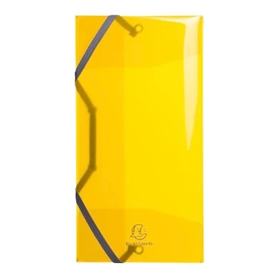 Abbildung von Exacompta 55770E Sammelmappe Iderama PP für Briefumschläge 500µ, mit Gummizug und 3 Klappen, 12x23,5cm, 1 Stück Zufallsfarbe, Brief Briefumschlag Umlaufmappe Einschlagmappe Farblich sortiert