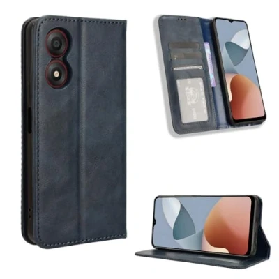 Abbildung von COMAKU Multifunktionale ZTE Blade A34 Hülle, Geldbeutel Handyhülle mit eingebauten Kartenfächern Blau