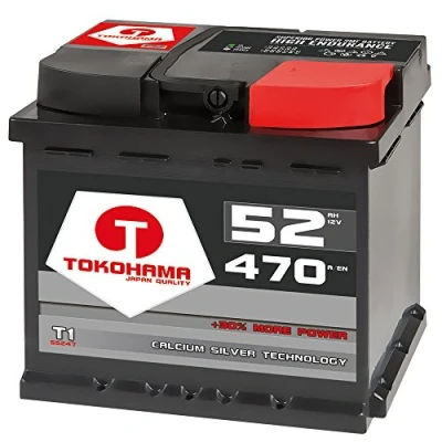 Abbildung von Tokohama Autobatterie 12V 52AH 470A/EN ersetzt 50Ah 44Ah 45Ah 46Ah 47Ah