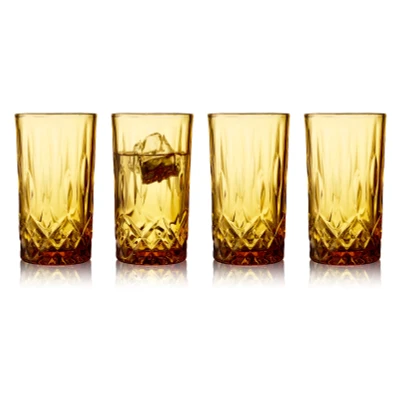 Abbildung von Lyngby Highball Sorrento Longdrinkglas amber 380ml Set4