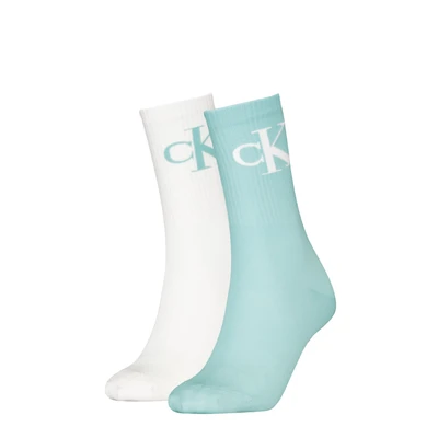 Abbildung von Calvin Klein Jeans Socken CKJ WOMEN SOCK 2P MONOGRAM (2 Paar) mit Logostickerei