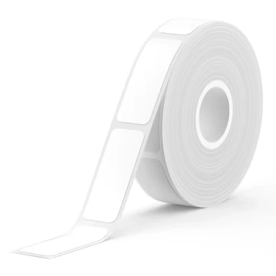 Abbildung von SUPVAN E10/16 Etikettenband Thermo Mehrzweck Etiketten für Heim, Schule, Büro, 12 mm x 30 mm, 220 Etiketten/Rolle(Weiß)