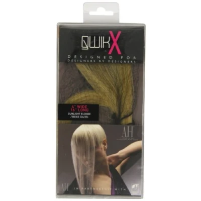 Abbildung von Qwik X 100 Percent Indian Remi Human Hair Tape Extensions Colour 24/ 25 Sunlight Blonde/ Light Blonde 41cm