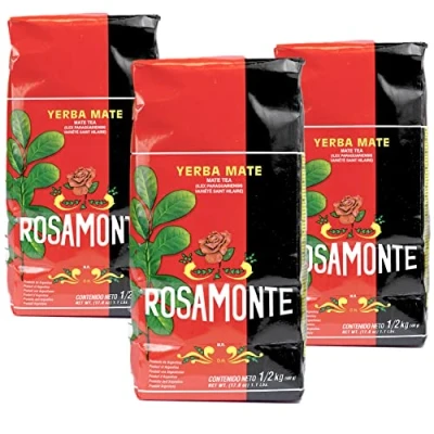 Abbildung von Rosamonte Yerba Mate Tee Tradicional 1.5kg (3x500g) die Reifezeit beträgt 12 Monate Detox und Energie Getränk