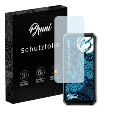 Abbildung von Bruni Schutzfolie kompatibel mit Blackview BL9000 Folie, glasklare Displayschutzfolie (2X)