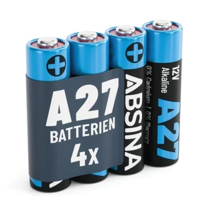 Abbildung von ABSINA 4x 27A 12V Batterie für Garagentoröffner, Alkaline mini Batterie, (1 St)