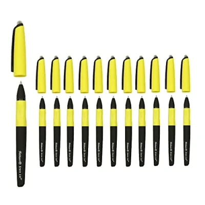 Abbildung von Pelikan Erase 2.0 Ergonomisch radierbarer Roller mit schwarzer Tinte, für Rechts und Linkshänder, die Schule, inklusive Nachfüllmaschine, nachfüllbar, 12 Stück