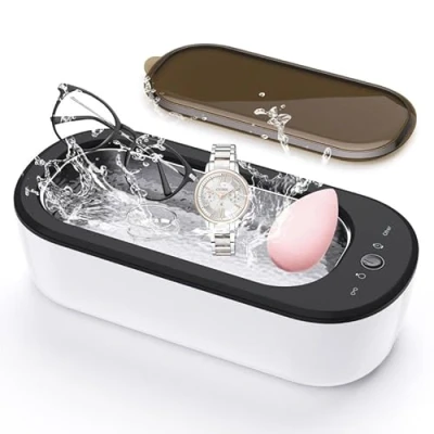 Abbildung von Ultraschallreiniger Schallreiniger für Brillen, 50W Brillenreinigungsgerät Ultrasonic Cleaner mit 4 Modi Ultraschallreinigungsgerät Brille 47kHz Ultraschallbad Ultraschallgerät Uhren