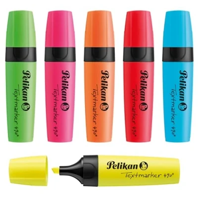 Abbildung von Pelikan 814065 Textmarker 490, farbig sortiert, 6 Stück im Etui