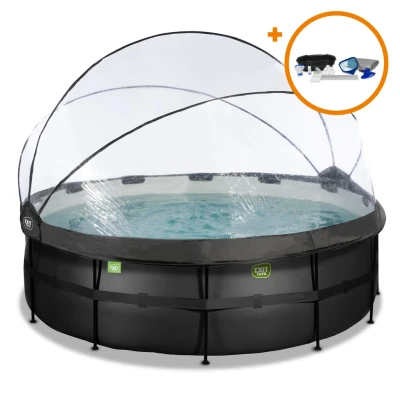Abbildung von EXIT Pool all in one ø427cm Black Leather