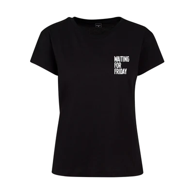 Abbildung von Mister TEE Ladies Waiting FOR Friday BOX Tshirt print, Damen, Größe: Small, Black