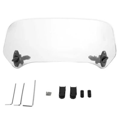 Abbildung von Spoiler Aufsatz Windschild Verstellbare Clip On Windschutzscheibe Motorrad Windabweiser Set Windschut