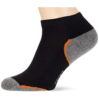 Abbildung von Nur Der Herren 9er Pack Sneaker Sport Aus Atmungsaktiver Baumwolle Kurze Sportsocken Mit Gepolsterter Sohle Socken, Schwarz, 39 42 EU