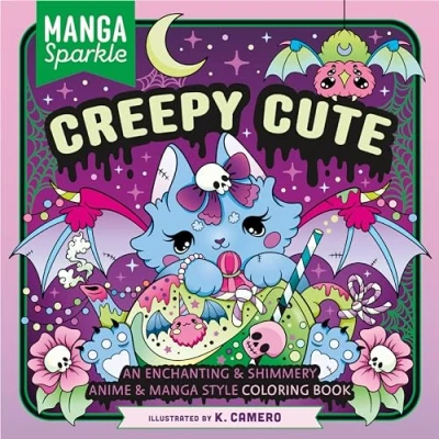 Abbildung von Manga Sparkle Creepy Cute: An Enchanting and Shimmery Anime Style Coloring Book