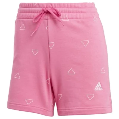 Abbildung von adidas Damen Essentials Monogram Graphic French Terry Shorts Lässige, Pulse Magenta, S