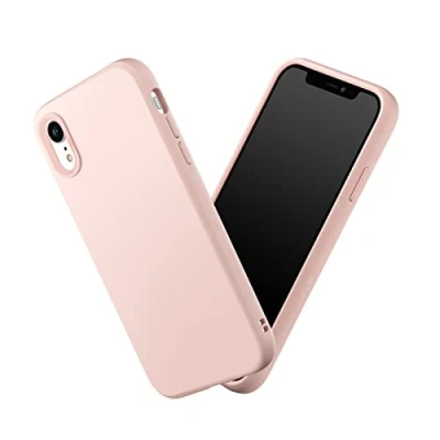 Abbildung von RhinoShield Case kompatibel mit [iPhone XR] SolidSuit Stoßdämpfende &amp; schlanke Schutzhülle Premium Finish 3.5 Meter Fallschutz Austauschbare Kamera Ringe Samtrosa