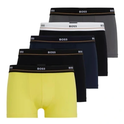 Abbildung von BOSS Trunk Essential 5 PACK Panties, Herren, Größe: XL, Dark blue/multicoloured