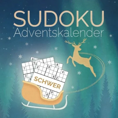 Abbildung von Sudoku Adventskalender schwer: 72 knifflige Rätsel für Senioren und Erwachsene in Großdruck