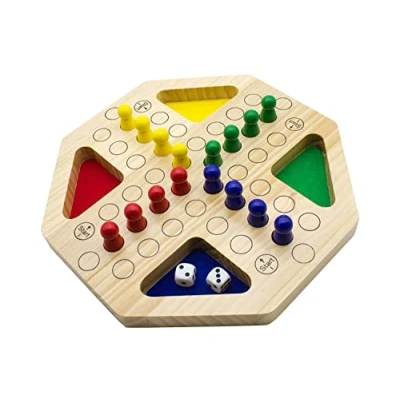 Abbildung von GICO Spielesammlung, Ludo XL aus Holz. Gesellschaftsspiel für Jung und Alt 7957