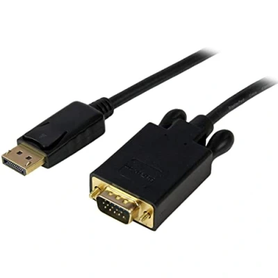 Abbildung von Startech.com 3 m DisplayPort auf VGA kabel konverter 1920 x 1200 1.2 Adapterkabel Schwarz (DP2VGAMM10B)
