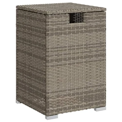 Abbildung von vidaXL Propan Tank Verstecktisch, Propantank Abdeckungstisch mit Stahlrahmen, Tankabdeckungstisch Staufach, Beistelltisch Gartenmöbel, Grau Poly Rattan