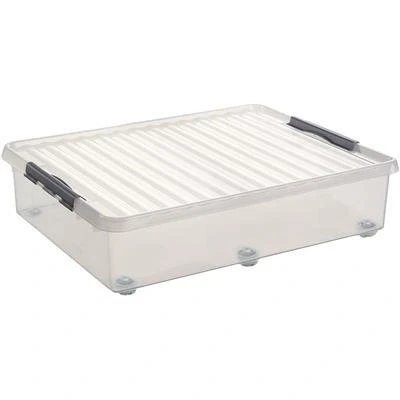 Abbildung von Sunware Q line Rollerbox 60 Liter 80 x 50 20 cm transparent/grau