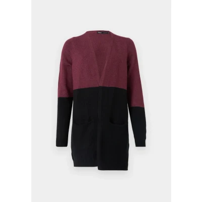 Abbildung von ONLY Onlqueen LONG Strickjacke, Damen, Größe: XS, Windsor wine/black
