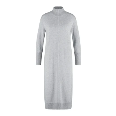 Abbildung von Gerry Weber MIT LÄNGSBIESE Strickkleid, Damen, Größe: 46, Silver grey melange