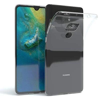Abbildung von EAZY CASE Hülle kompatibel mit Huawei Mate 20 Schutzhülle Silikon, Ultra dünn, Slimcover, Handyhülle, Silikonhülle, Backcover, Durchsichtig, Klar Transparent
