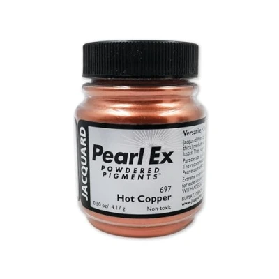 Abbildung von Jacquard Pearl Ex Pigment by, Creates Metallic or Pearlescent Effect, .5 Ounce Jar, Hot Copper